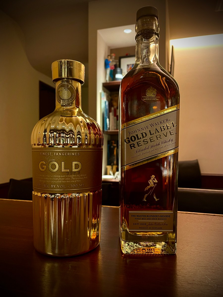 gin & whisky: gold&nbsp;bottles
